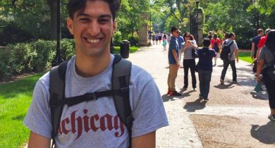 Hazim, a CFJ-supported refugee, starts college