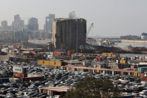 FILE PHOTO: A general view shows the site of the 2020 port blast, in Beirut, Lebanon January 24, 2023. REUTERS/Mohamed Azakir/File Photo