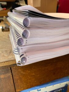 Spiral bound evidence packages