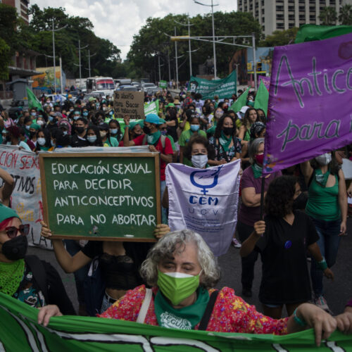 Demonstration for the decriminalization of abortion during the World Day of Action for Legal and Safe Abortion in Latin America and the Caribbean in Caracas
