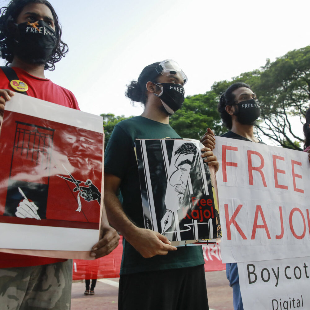 Activists protest in Bangladesh demanding release of photojournalist Shafiqul Islam Kajol