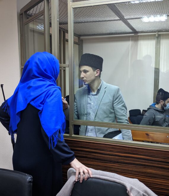 Server Mustafayev stands in the defendant's box