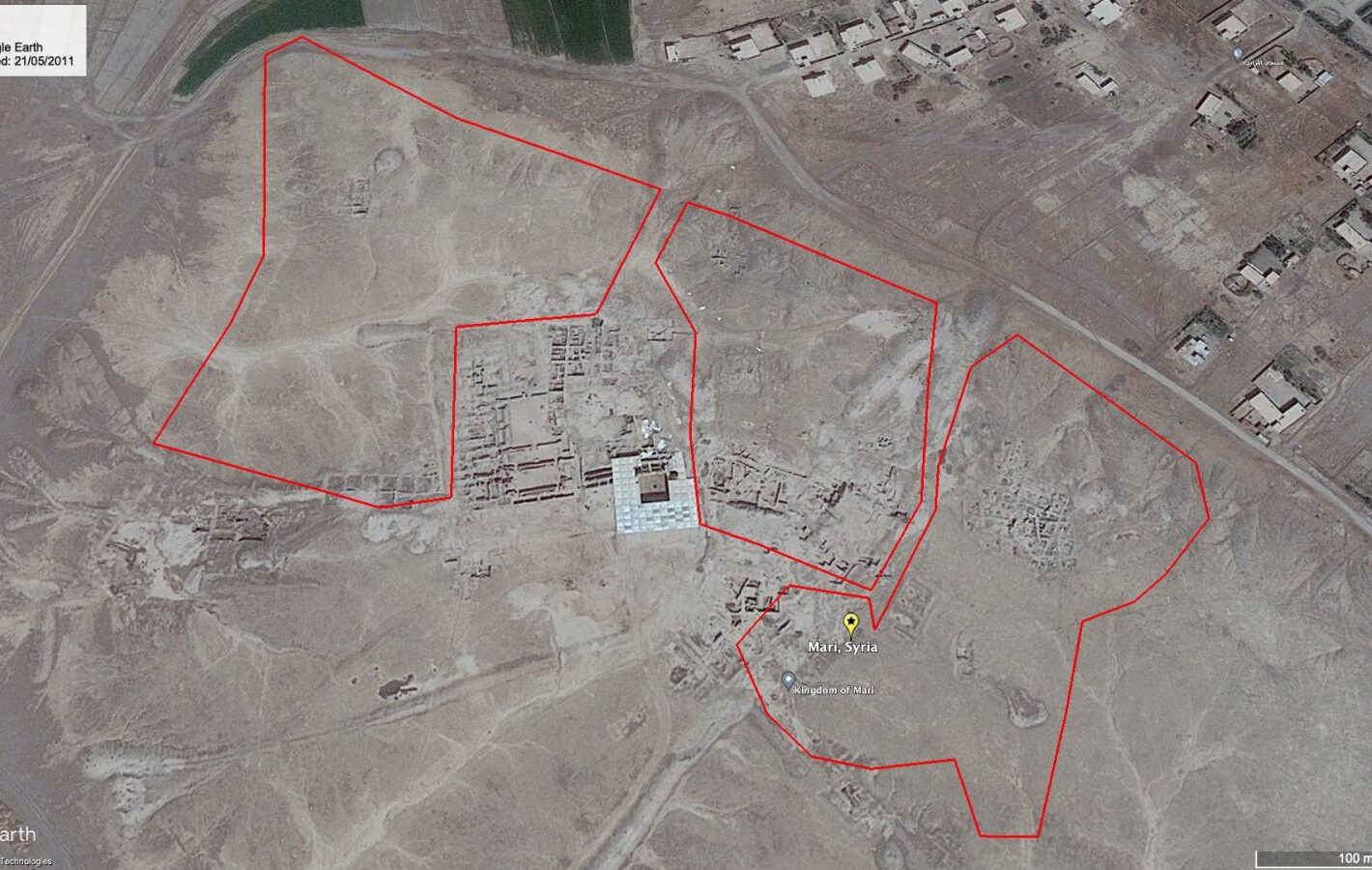 Satellite image of Mari, Syria