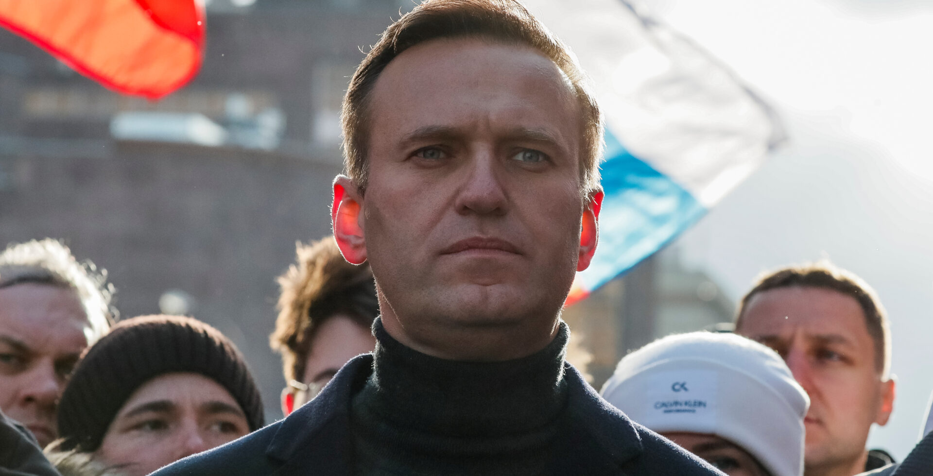 Russian opposition politician Alexei Navalny takes part in a rally