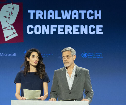 CFJ Co-Founders George and Amal Clooney at the TrialWatch Conference