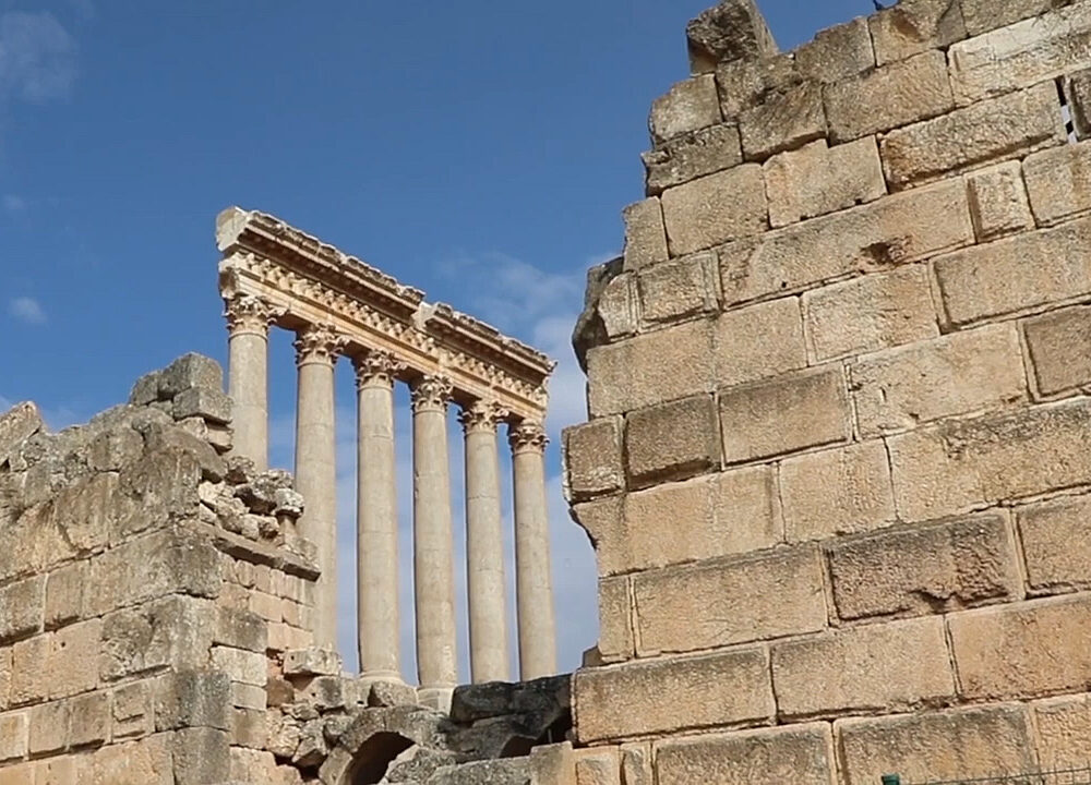 Remains of the Temple of Jupiter in Baalbek, Lebanon