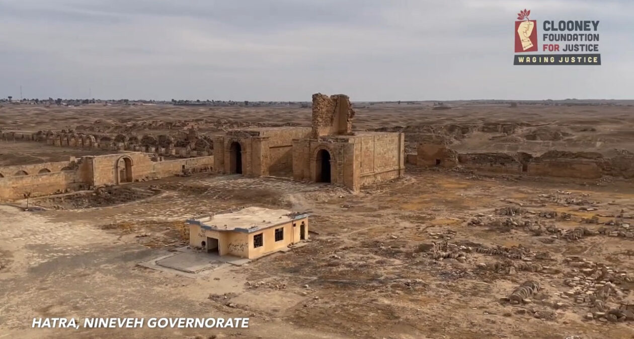 Remains of several temples and ancient walls in Hatra, Nineveh, Iraq