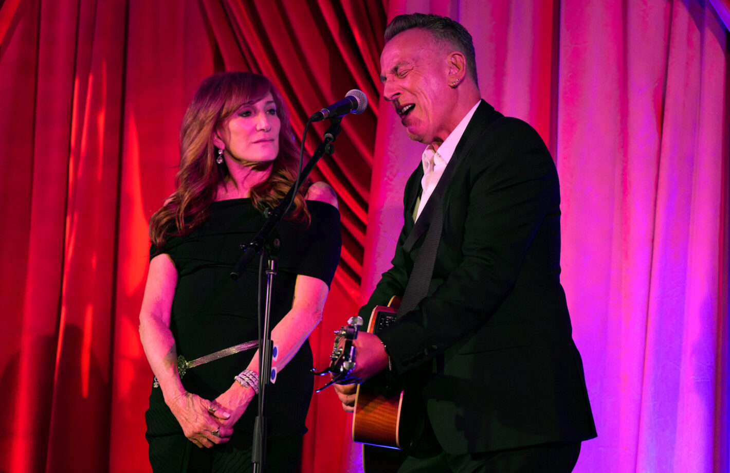 Patti Scialfa and Bruce Springsteen perform on stage at the inaugural Albies ceremony